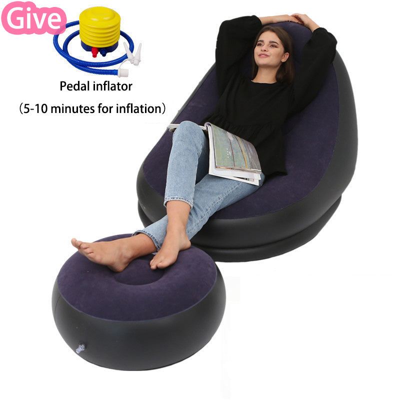 Fauteuil Pouf Paresseux avec Canapé Gonflable Pliable