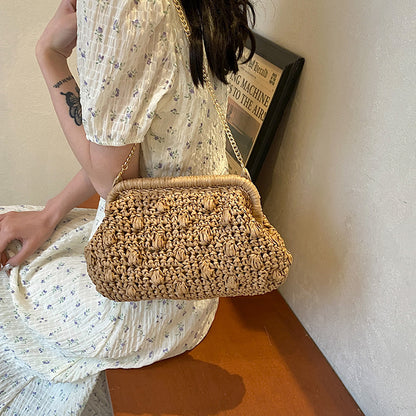 Woven Wicker Beach Bag