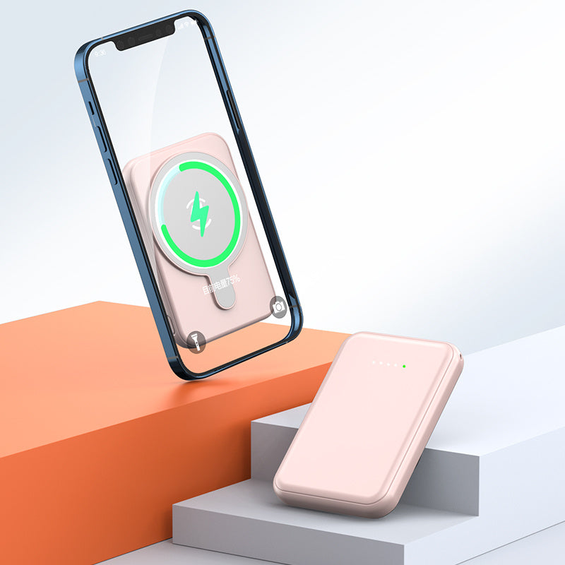 Mini Power Bank Magnétique 5000mAh – Recharge Sans Fil