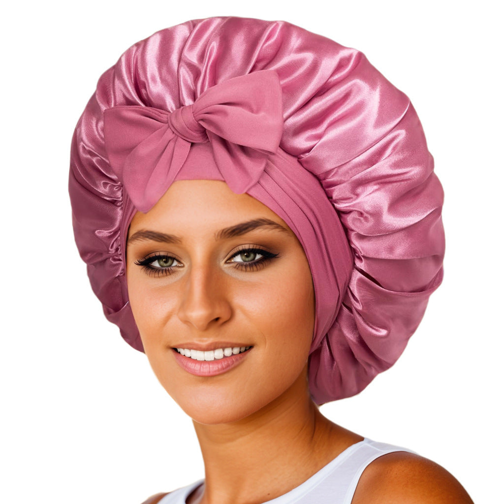 Bonnet en Satin pour  Protection des Cheveux Bouclés