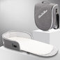 Diaper backpack with foldable bed