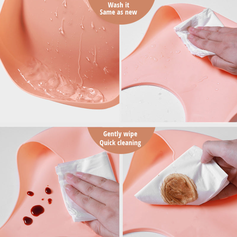 Bavoir en silicone souple et imperméable