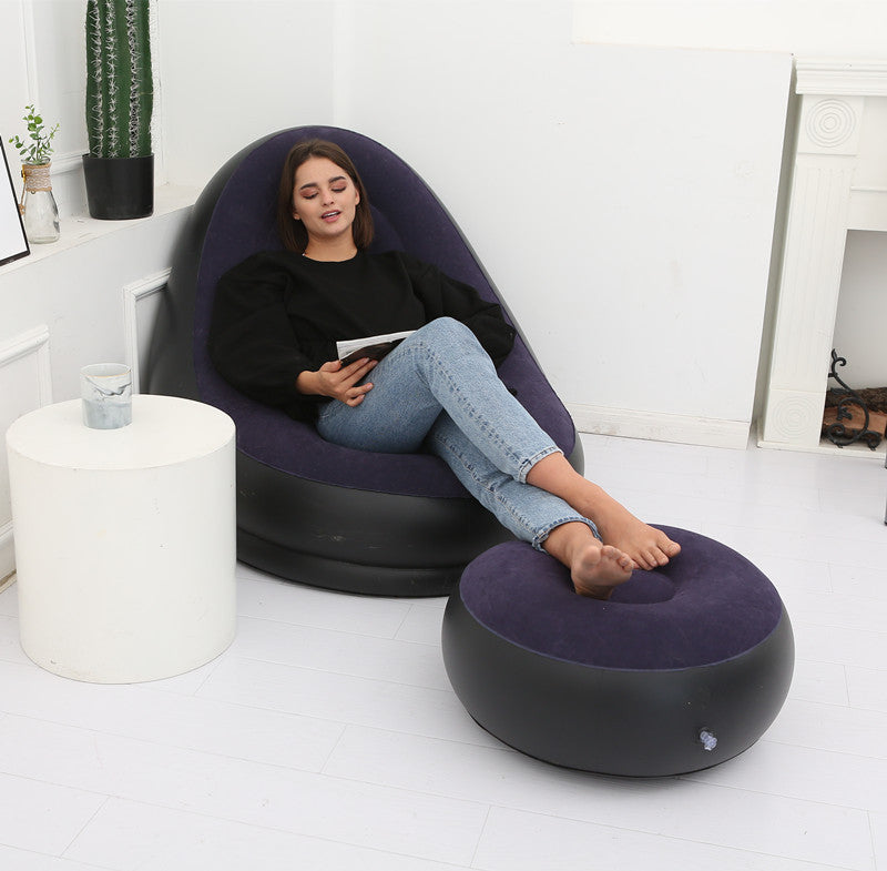 Fauteuil Pouf Paresseux avec Canapé Gonflable Pliable