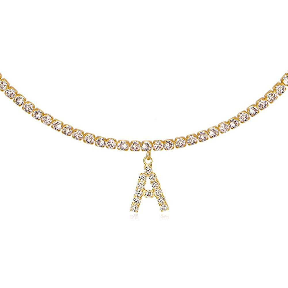 Collier Lettres en Diamant