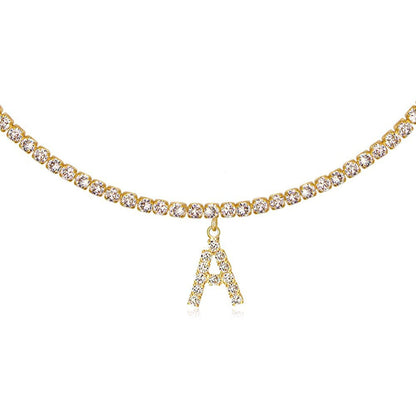 Collier Lettres en Diamant