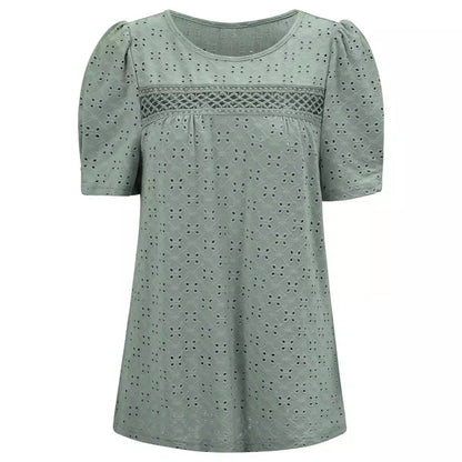 T-shirt Femme à Manches Volantées – Élégance & Tendance