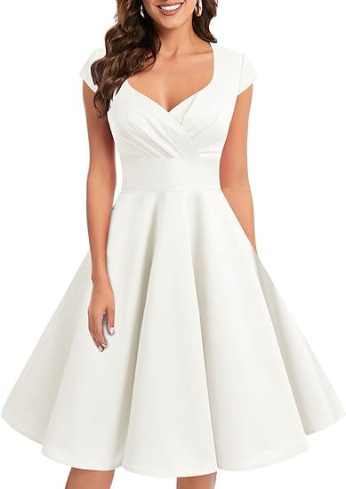Robe Rétro Femme – Élégance Classique & Taille Cintrée
