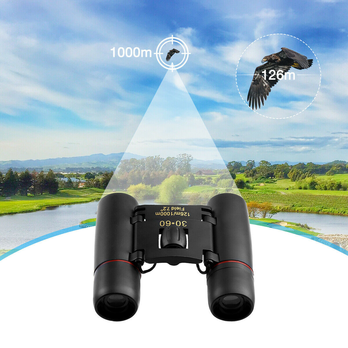 30x60 Compact Binoculars – Clear Vision for Outdoors