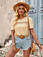T-shirt Femme à Manches Volantées – Élégance & Tendance