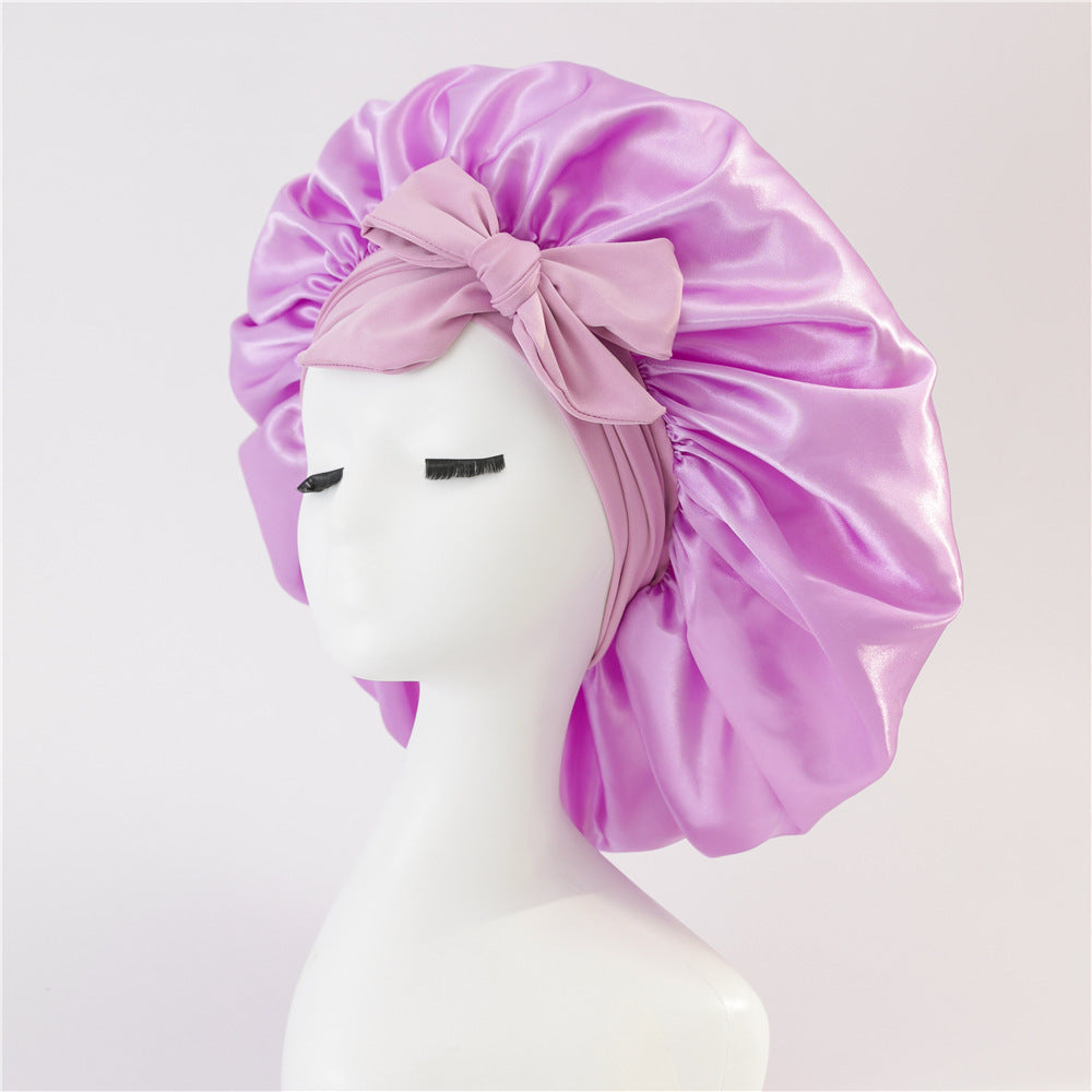 Bonnet en Satin pour  Protection des Cheveux Bouclés