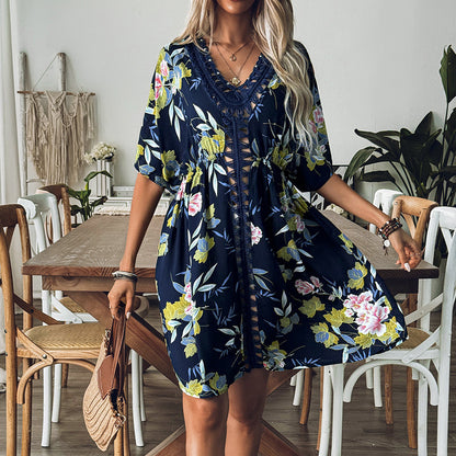 Robe Bohème Brodée – Unique & Détails en Perles