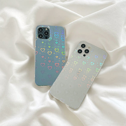 Coque Silicone Double-Face Effet Laser  – Brillance et Protection