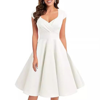 Robe Rétro Femme – Élégance Classique & Taille Cintrée