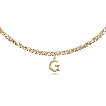 Collier Lettres en Diamant