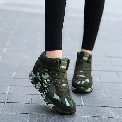 Baskets Compensées Camouflage pour Femme