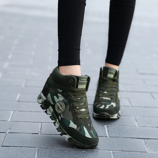 Women's Camouflage Wedge Sneakers