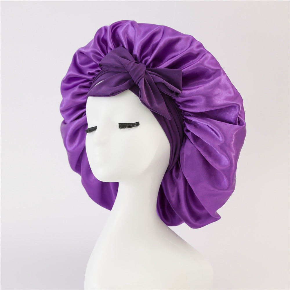 Bonnet en Satin pour  Protection des Cheveux Bouclés
