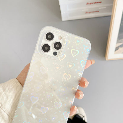 Coque Silicone Double-Face Effet Laser  – Brillance et Protection