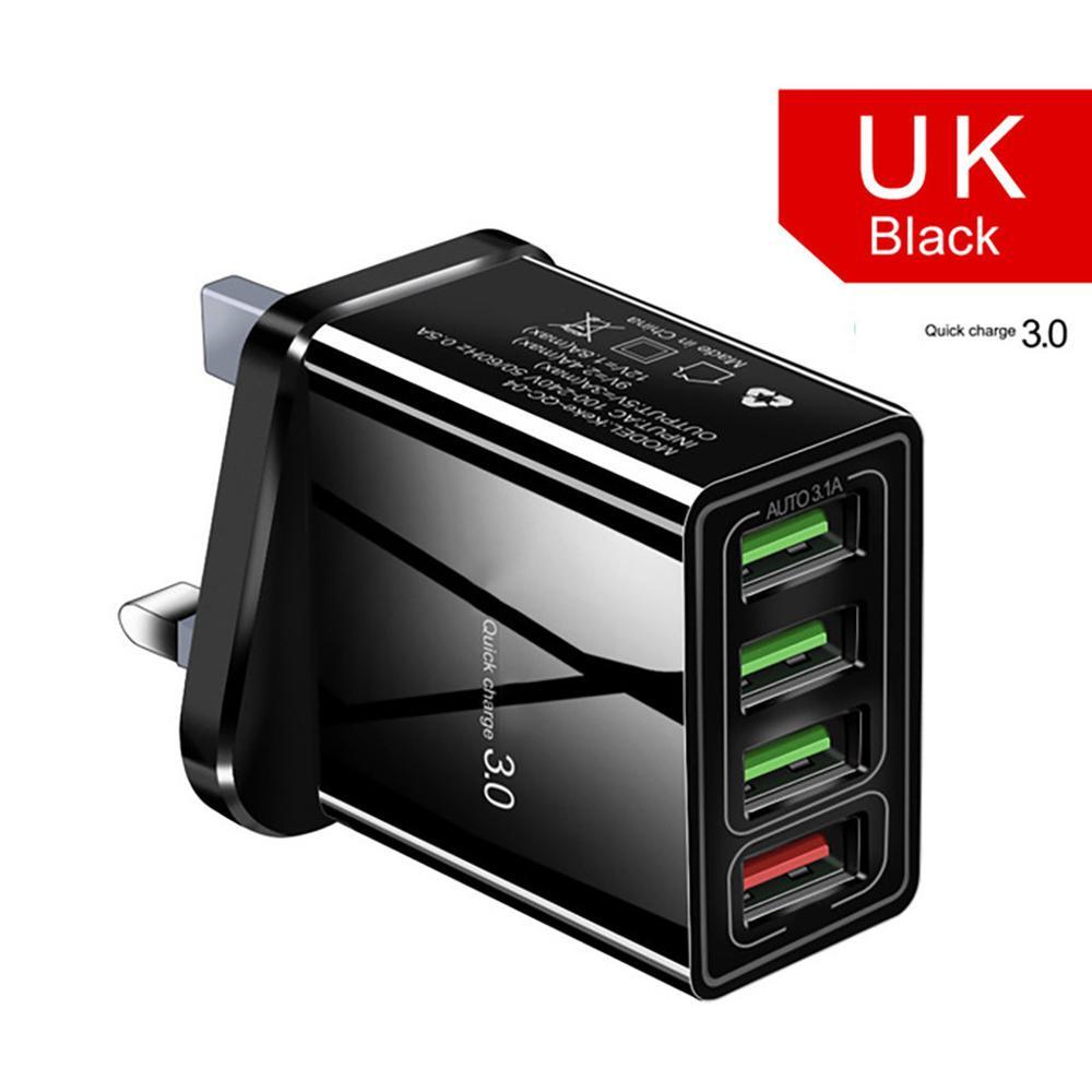 Chargeur 4 Ports USB Éclairé –  Charge Rapide