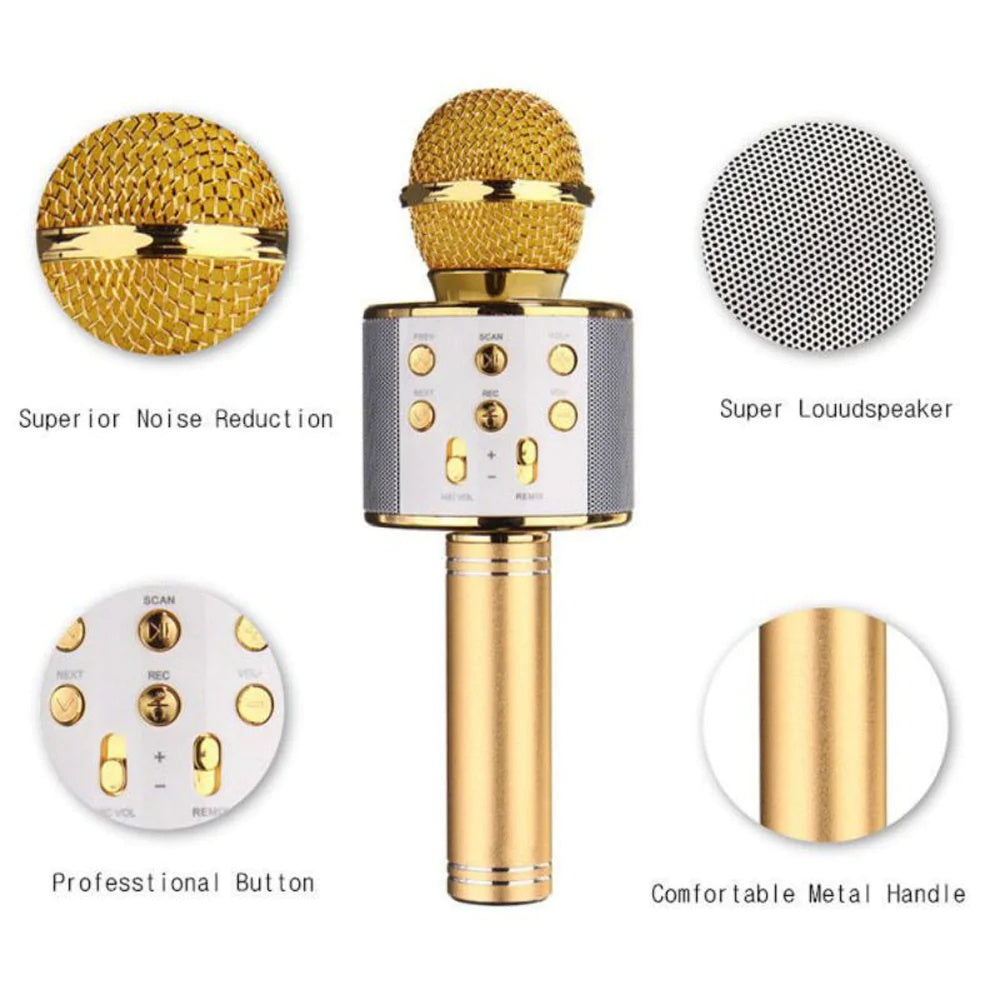 Microphone Sans Fil Bluetooth – Karaoké & Enceinte Intégrée !