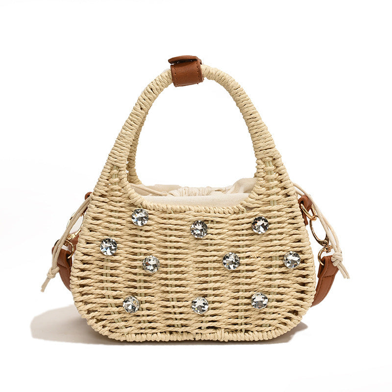 Sac Tressé à Strass pour Femme