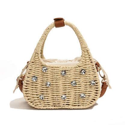 Sac Tressé à Strass pour Femme