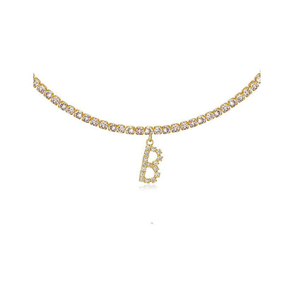 Collier Lettres en Diamant