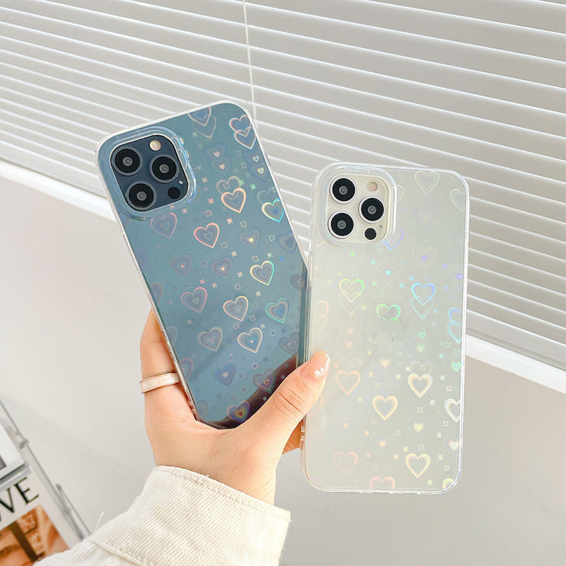Coque Silicone Double-Face Effet Laser  – Brillance et Protection