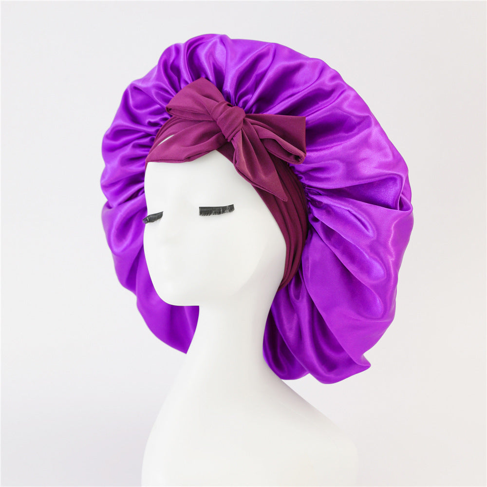 Bonnet en Satin pour  Protection des Cheveux Bouclés