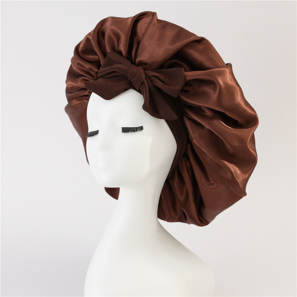 Bonnet en Satin pour  Protection des Cheveux Bouclés