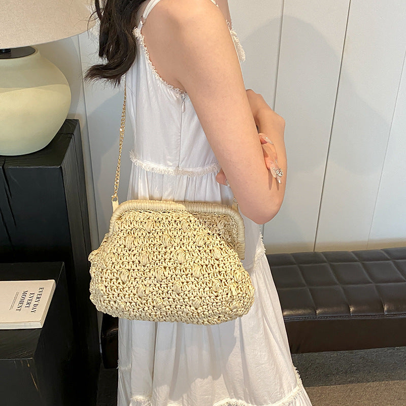 Woven Wicker Beach Bag