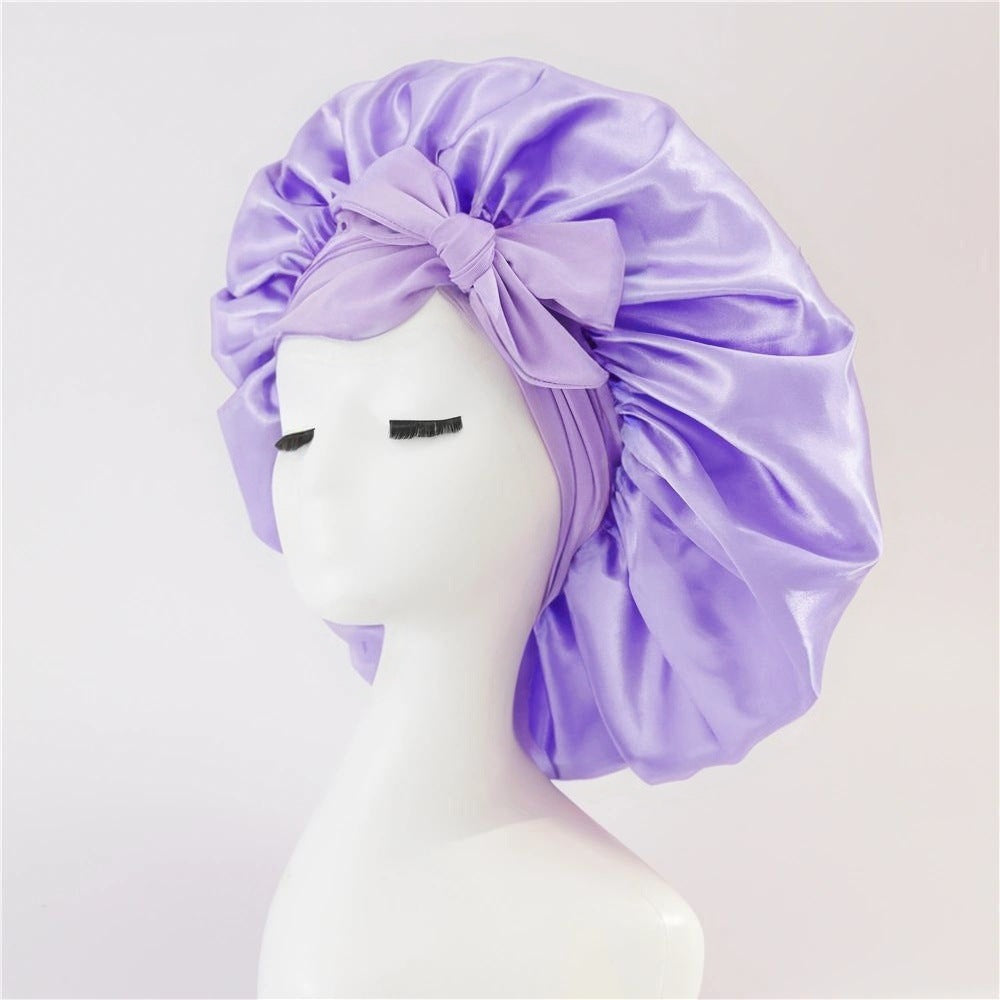Bonnet en Satin pour  Protection des Cheveux Bouclés