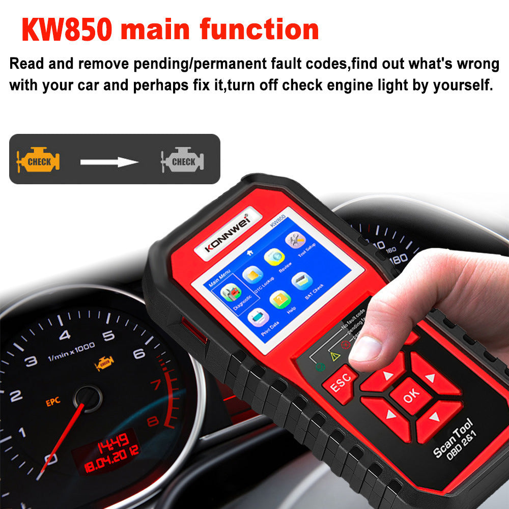 جهاز تشخيص KONNWEI KW850 OBDII/EOBD