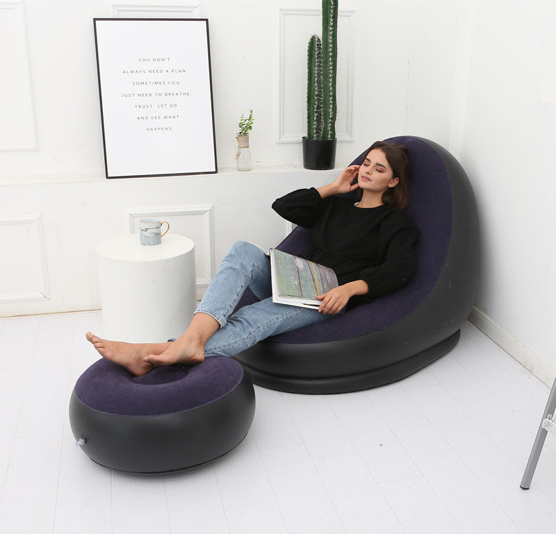 Fauteuil Pouf Paresseux avec Canapé Gonflable Pliable