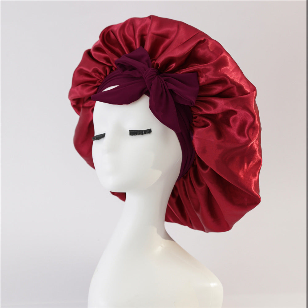 Bonnet en Satin pour  Protection des Cheveux Bouclés