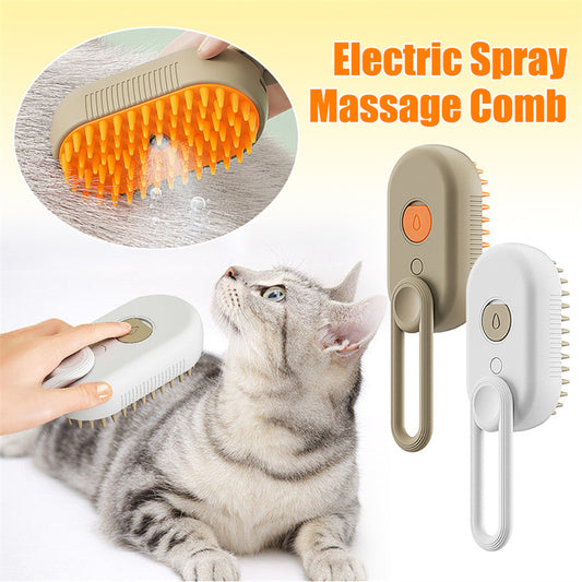 3-in-1 Steam Brush for Dogs &amp; Cats