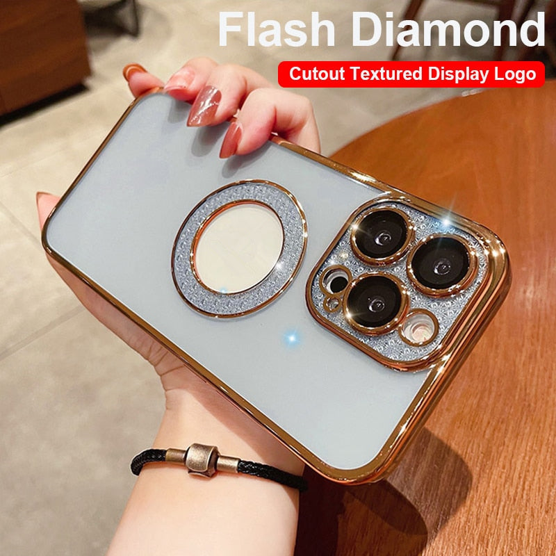 Coque Téléphone Luxe avec Anneau Diamanté