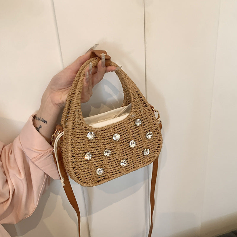 Sac Tressé à Strass pour Femme