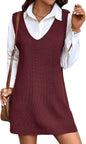 Robe Pull Sans Manches – Chic & Confort en Maille Côtelée