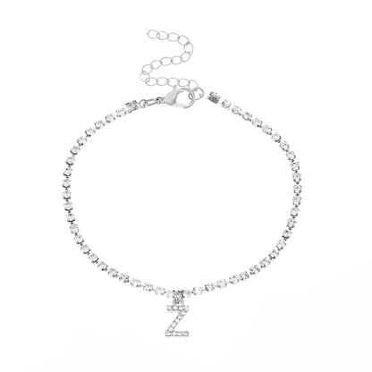 Hip-Hop Letter Anklet - Jewelry