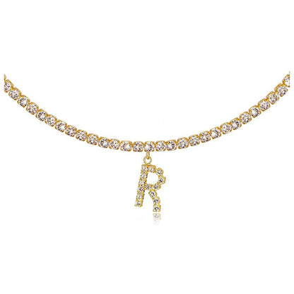 Collier Lettres en Diamant