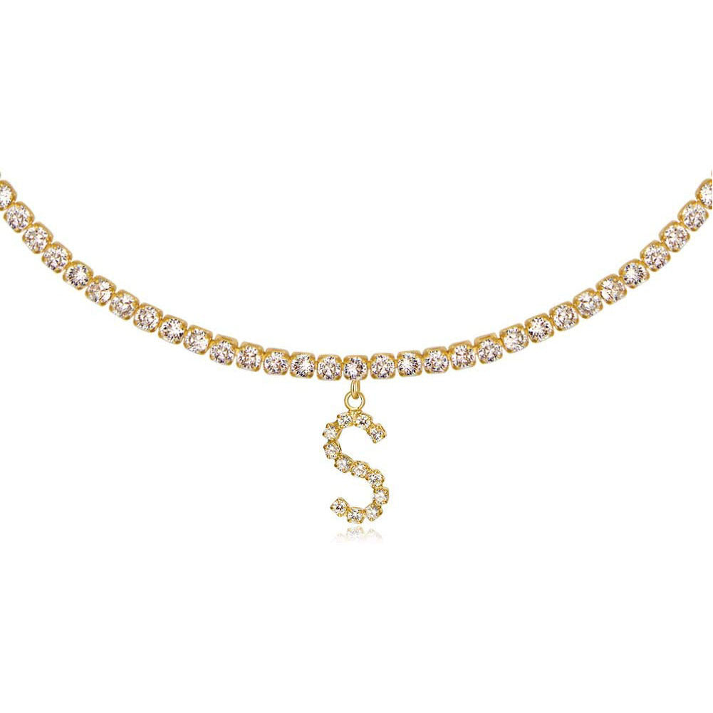 Collier Lettres en Diamant