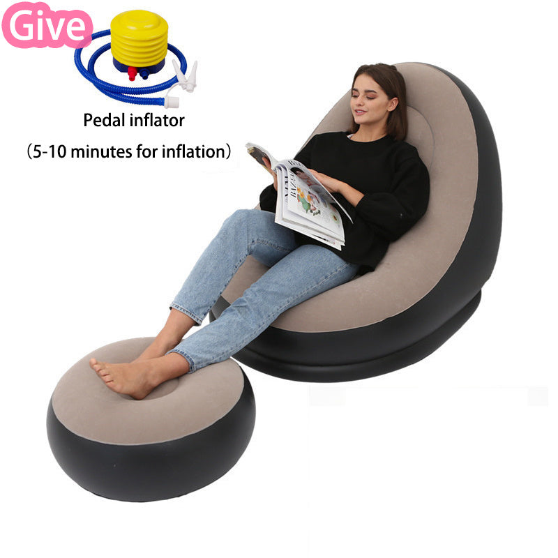 Fauteuil Pouf Paresseux avec Canapé Gonflable Pliable