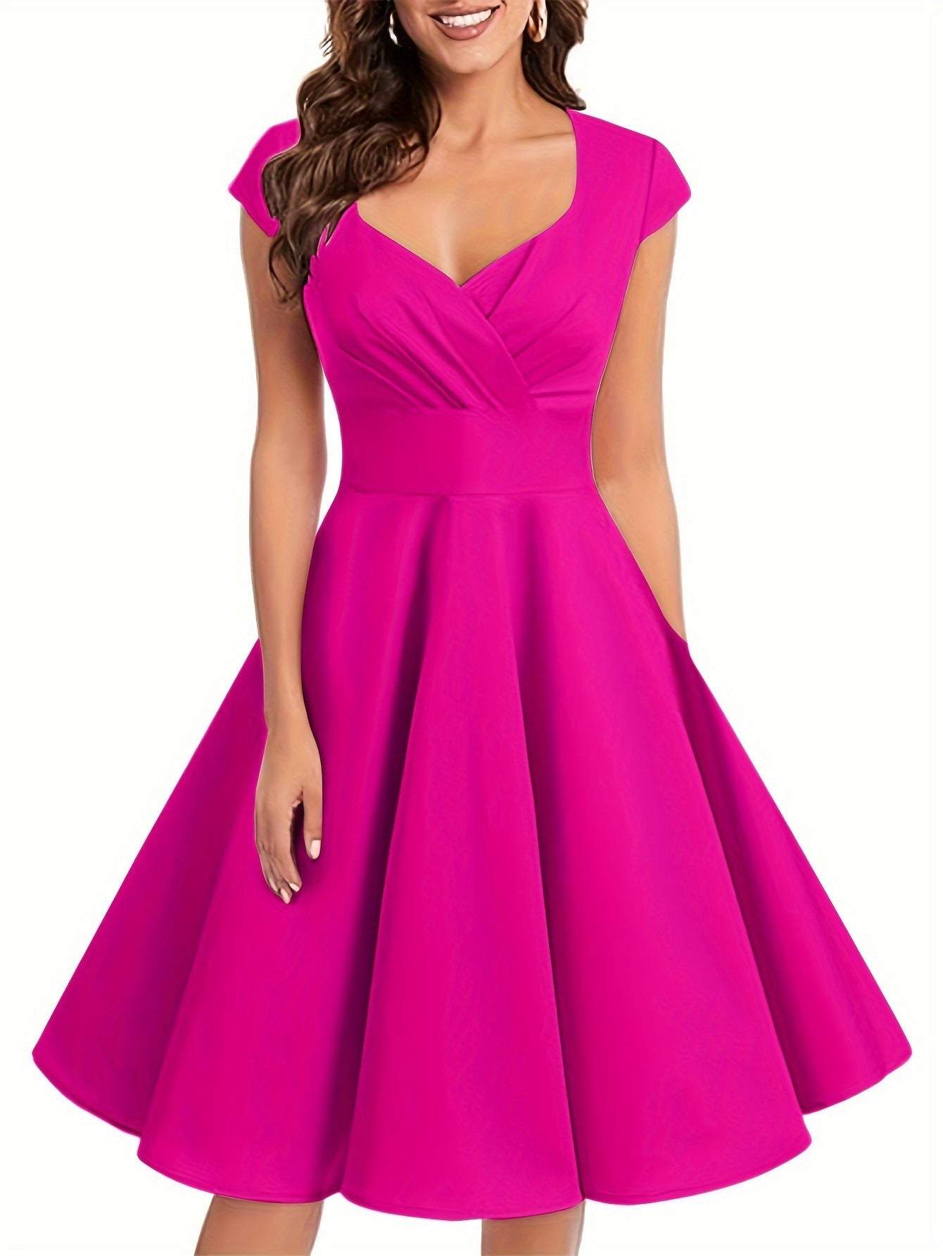 Robe Rétro Femme – Élégance Classique & Taille Cintrée