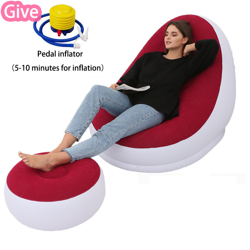 Fauteuil Pouf Paresseux avec Canapé Gonflable Pliable