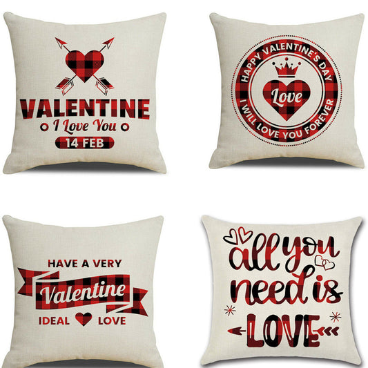 Red Valentine's Day Cushion Cover