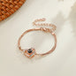 Bracelet Cœur Pêche à Double Rang