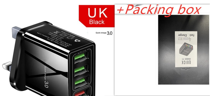 Chargeur 4 Ports USB Éclairé –  Charge Rapide