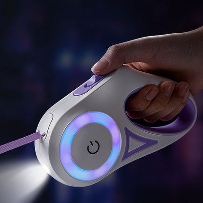 Laisse Rétractable avec Collier & Lampe