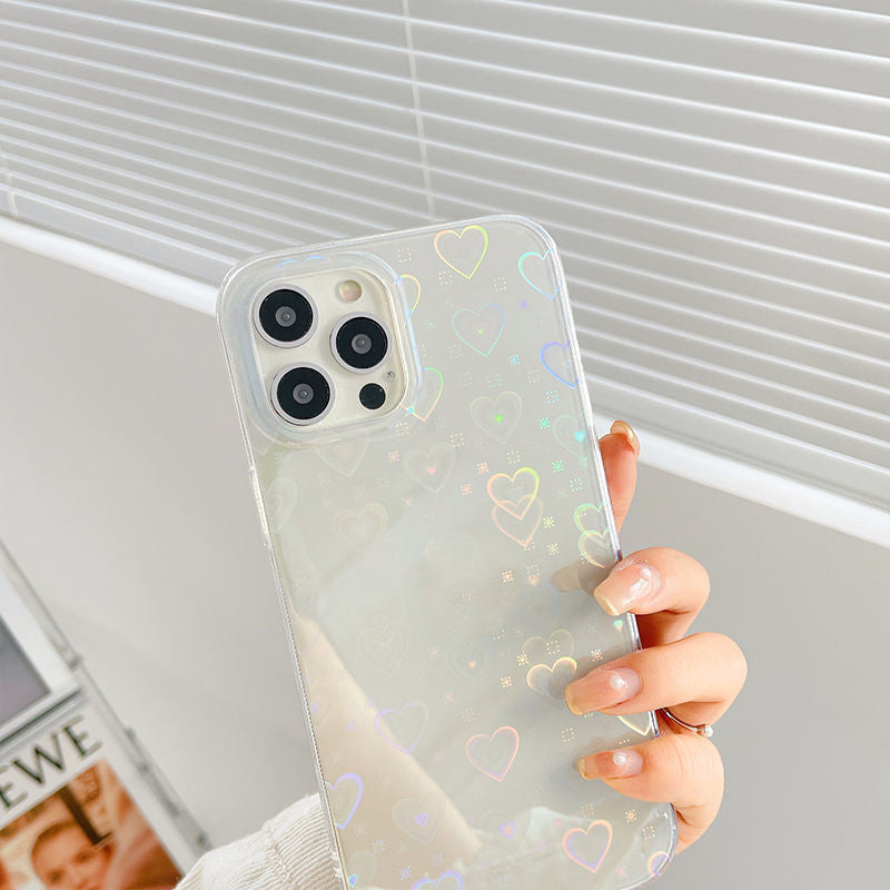 Coque Silicone Double-Face Effet Laser  – Brillance et Protection
